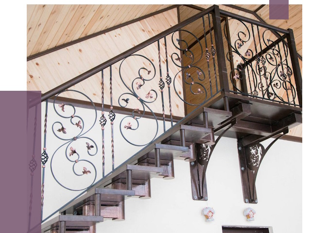 Кованые лестницы в Ноябрьске от 79014 руб. под ключ