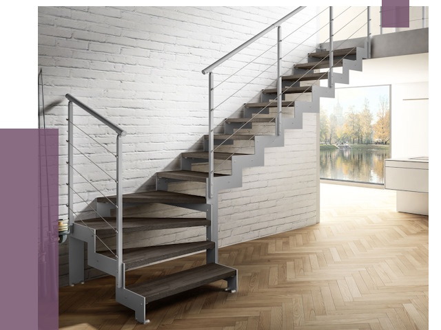 Г-образные лестницы под ключ в Ноябрьске от 36721 руб. | ПРОЛЁТ-Нбс