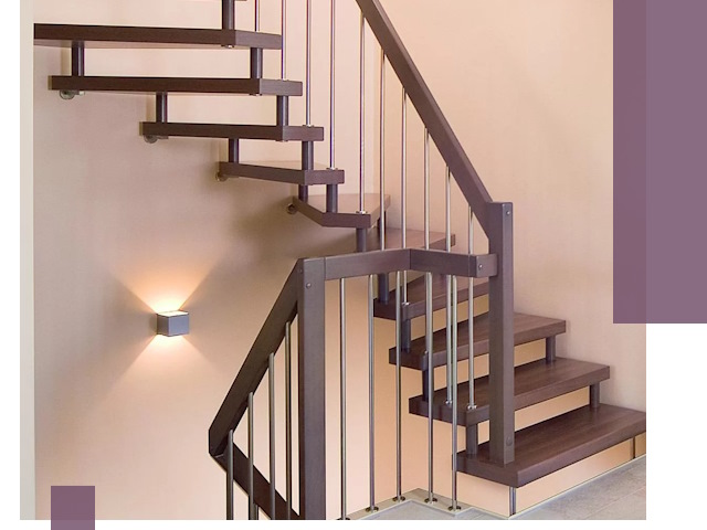 Изготовление лестниц на больцах в Ноябрьске под ключ