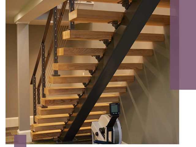 Лестницы на монокосоурах под ключ в Ноябрьске - изготовление и монтаж