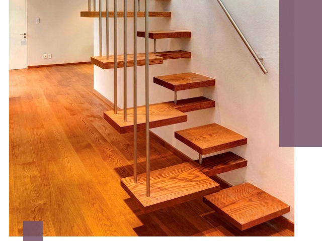 Лестницы «гусиный шаг» на заказ в Ноябрьске для узких пространств