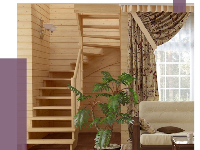 Лестницы для дачи в Ноябрьске от 75215 руб.  | ПРОЛЁТ-Нбс