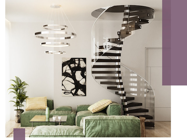 Лестницы для двухуровневой квартиры в Ноябрьске — изготовление и монтаж