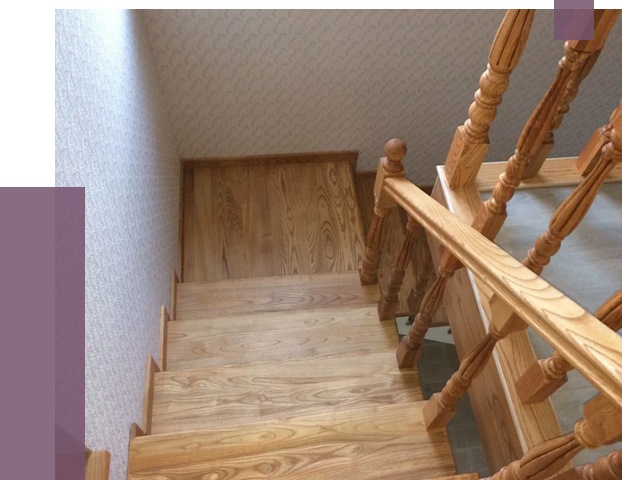 Сосновые лестницы в Ноябрьске под ключ от 8003 руб.  | ПРОЛЁТ-Нбс