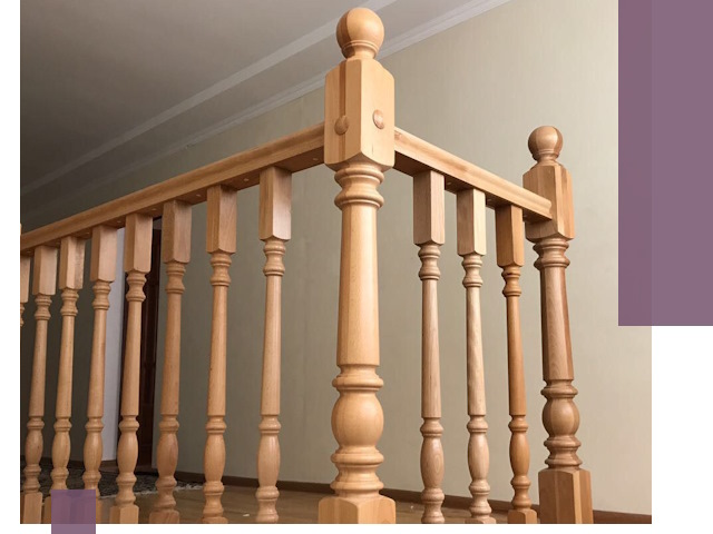 Деревянные перила на заказ в Ноябрьске: монтаж и изготовление