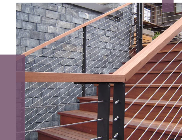 Тросовые перила под ключ в Ноябрьске от 7699 руб. 