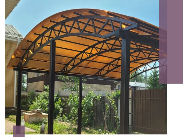 Изготовление навесов под ключ в Ноябрьске из качественных материалов