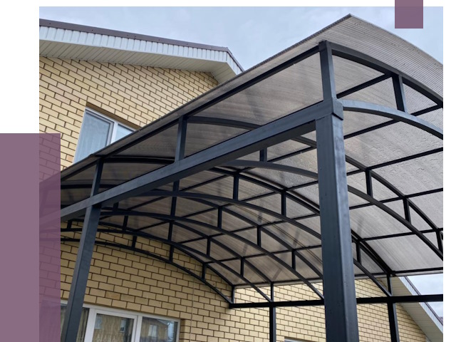 Монтаж козырьков в Ноябрьске от 11396 руб. | ПРОЛЁТ-Нбс