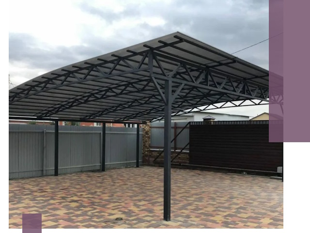 Недорогие навесы под ключ в Ноябрьске — изготовление и монтаж