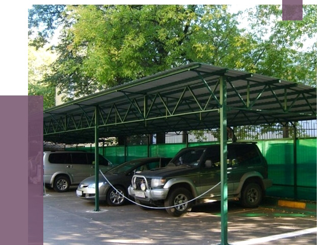 Навесы для парковки в Ноябрьске от 79521 руб. заказать | ПРОЛЁТ-Нбс