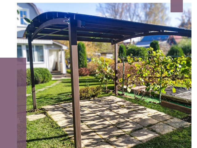 Навесы для дачи в Ноябрьске от 12612 руб. под ключ — ПРОЛЁТ-Нбс