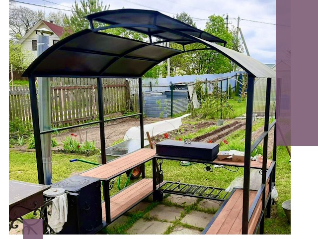 Навесы для барбекю в Ноябрьске: изготовление, монтаж и демонтаж