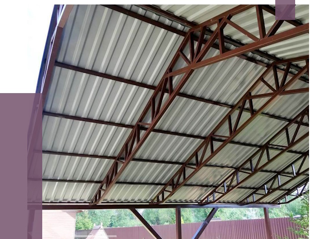 Навесы из профнастила в Ноябрьске от 7294 руб. | ПРОЛЁТ-Нбс