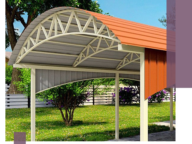 Навесы из профнастила под ключ в Ноябрьске — установка и монтаж