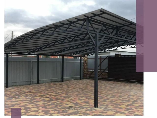 Металлические навесы под ключ в Ноябрьске — изготовление и монтаж