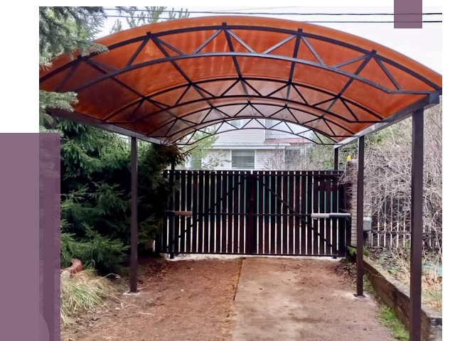 Арочные навесы в Ноябрьске от 12612 руб. — изготовление и монтаж | ПРОЛЁТ-Нбс