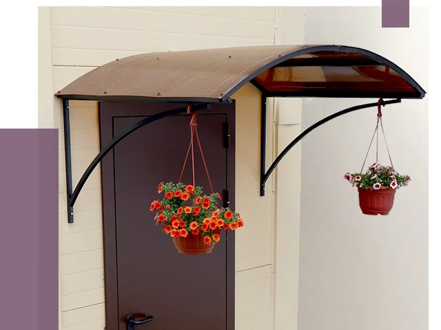 Козырьки над входом в Ноябрьске от 14689 руб.  | ПРОЛЁТ-Нбс