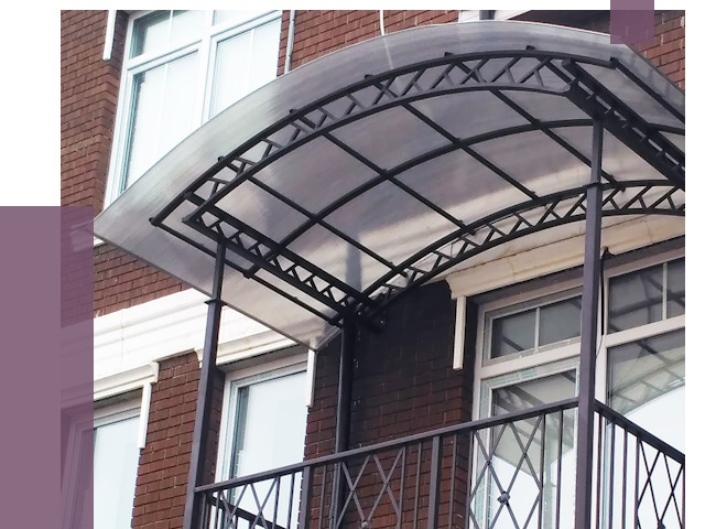 Козырьки над балконом в Ноябрьске от 8560 руб.  | ПРОЛЁТ-Нбс