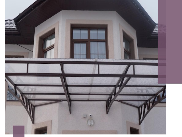 Козырьки из поликарбоната под ключ в Ноябрьске