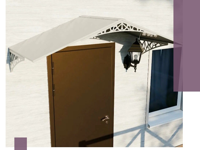 Металлические козырьки на входы и террасы в Ноябрьске