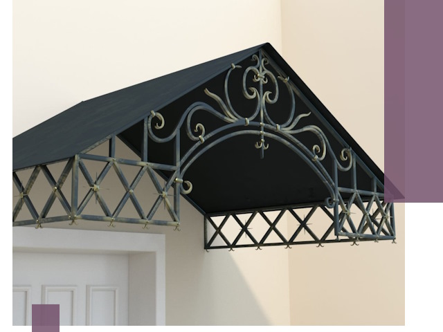 Двускатные металлические козырьки под ключ в Ноябрьске