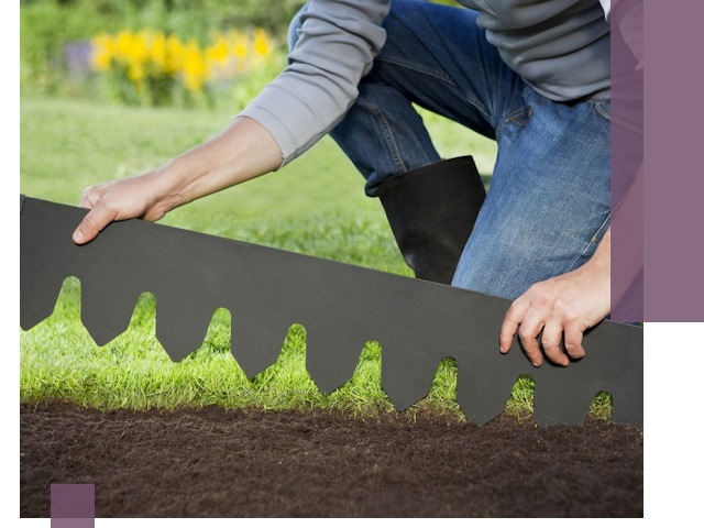 Металлические бордюры для газона в Ноябрьске — изготовление и монтаж