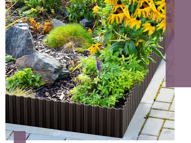 Металлические бордюры для клумб в Ноябрьске — производство и монтаж